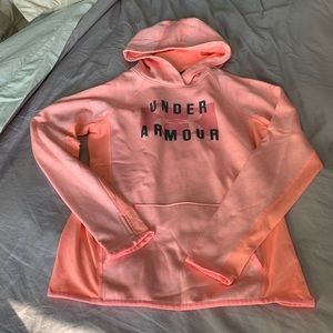 Coral size small Under Armour hoodie